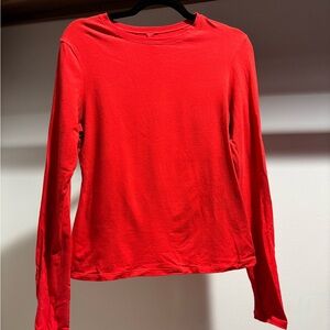 Skims cotton jersey long sleeve top